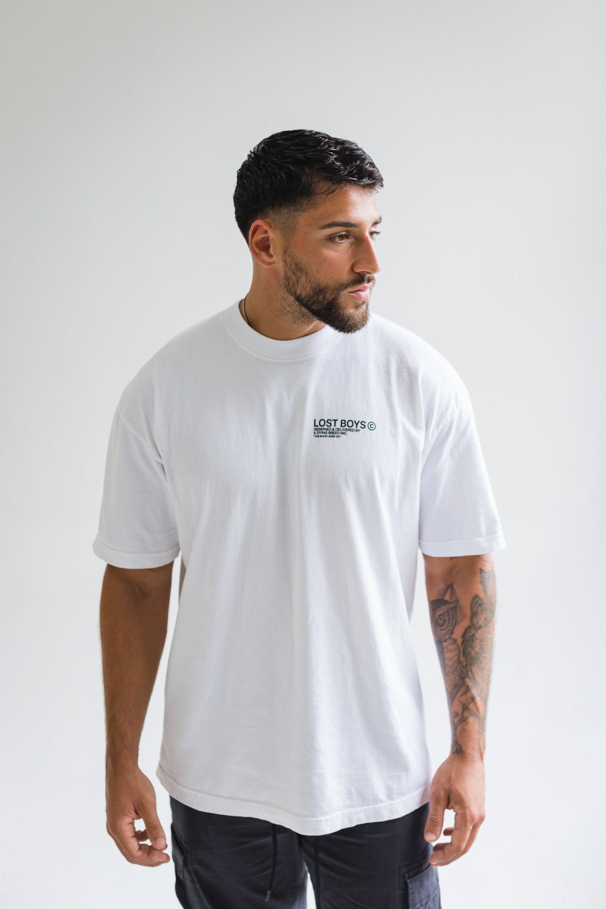 “MARILYN” PREMIUM OVERSIZED TEE IN WHITE