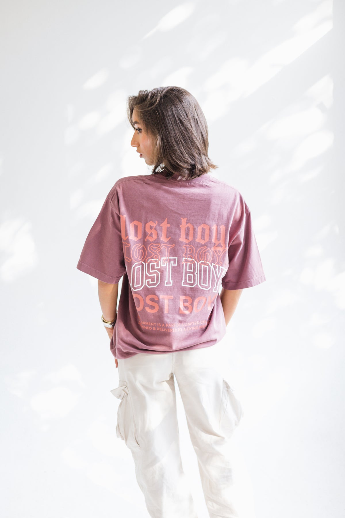 “ESSENTIAL STACK” PREMIUM OVERSIZED TEE IN MAUVE