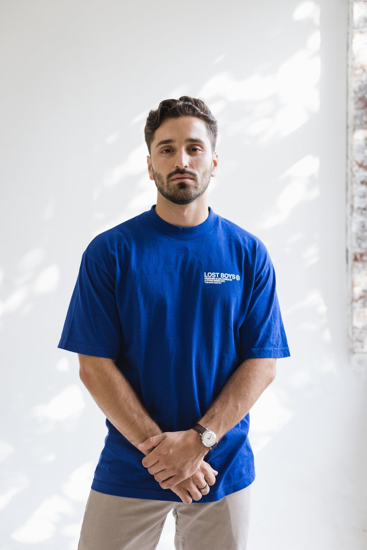 “ESSENTIAL STACK” PREMIUM OVERSIZED TEE IN COBALT